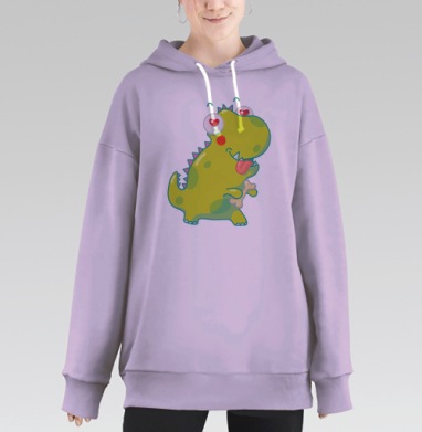 Динозаврик Бруно, Hoodie Long Oversize Fiolet