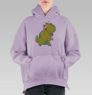 Динозаврик Бруно, Hoodie Oversize Fiolet, утепленная