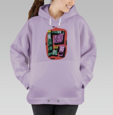 Дизаин футболки, Hoodie Oversize Fiolet
