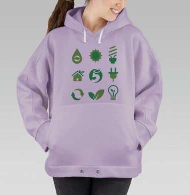Дизайн экосумки Пятерочки, Hoodie Oversize Fiolet