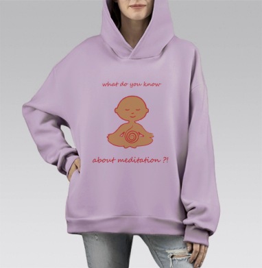 для беременных, Hoodie Mono Fiolet, оверсайз, утепленная