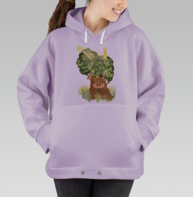 Добрый сон в волшебном лесу, Hoodie Oversize Fiolet