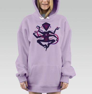 Другой бог уно мк, Hoodie Mjhigh Dig Mel, Fiolet, утепленная