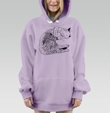 Дудл-кот, Hoodie Mjhigh Dig Mel, Fiolet, утепленная