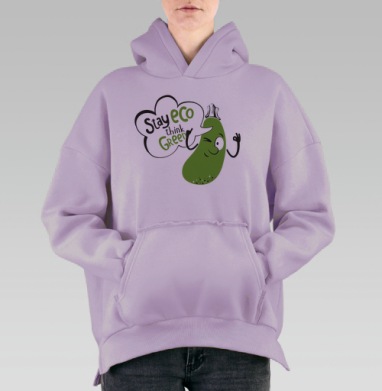 Эко-кабачок, Hoodie Oversize Fiolet, утепленная