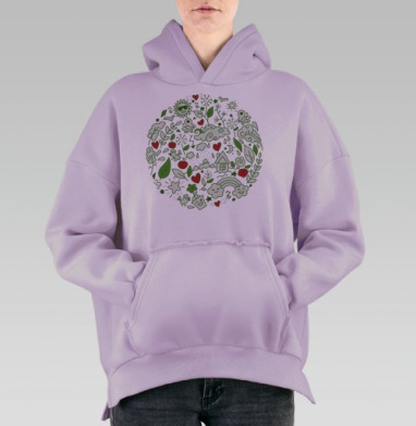 Эко-мир, Hoodie Oversize Fiolet, утепленная