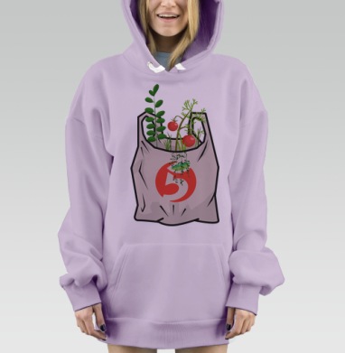 Экологичный пакет, Hoodie Mjhigh Dig Mel, Fiolet, утепленная