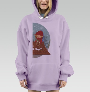 Эльфы тоже влюблены (жен.), Hoodie Mjhigh Dig Mel, Fiolet, утепленная