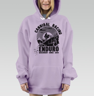 Эндуро комманда Каннибал Рэйсинг, Hoodie Mjhigh Dig Mel, Fiolet, утепленная