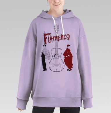 Энергия и страсть фламенко – стильное оформление, Hoodie Long Oversize Fiolet