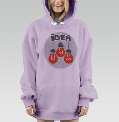 Есть идея, Hoodie Mjhigh Dig Mel, Fiolet, утепленная