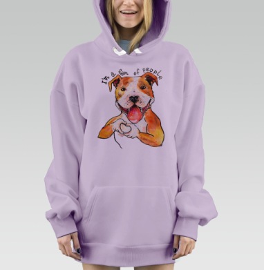 Фанат людей, Hoodie Mjhigh Dig Mel, Fiolet, утепленная