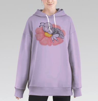 Фея цветов, Hoodie Long Oversize Fiolet