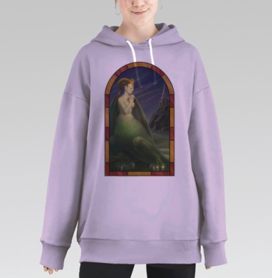 Фея Милюзина ночь, Hoodie Long Oversize Fiolet