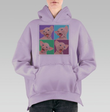 Фейсбилденг, Hoodie Oversize Fiolet, утепленная