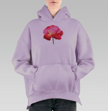 Фламенко. мак, Hoodie Oversize Fiolet, утепленная