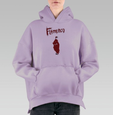 ФЛАМЕНКО ЖЕНЩИНА, Hoodie Oversize Fiolet, утепленная