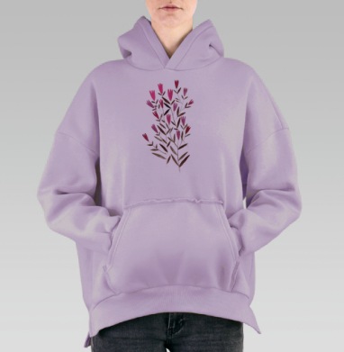 Флора, Hoodie Oversize Fiolet, утепленная