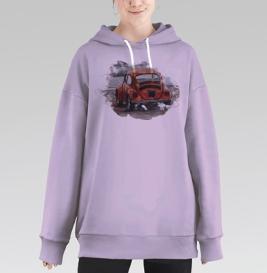 Фольксваген жук (жен.), Hoodie Long Oversize Fiolet