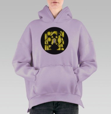 Фонарь Сила Света, Hoodie Oversize Fiolet, утепленная