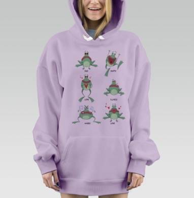 Фрогги мэн, Hoodie Mjhigh Dig Mel, Fiolet, утепленная