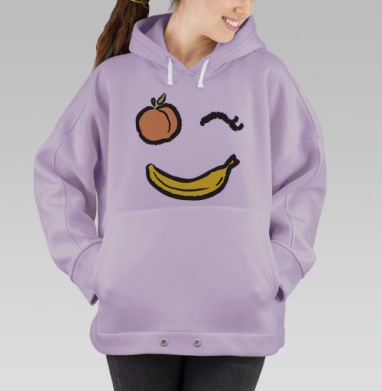 Фруктовый смайл, Hoodie Oversize Fiolet