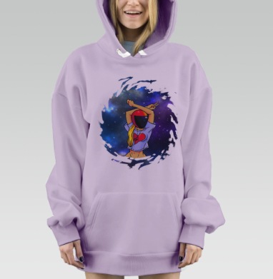 Галактическая девушка, Hoodie Mjhigh Dig Mel, Fiolet, утепленная