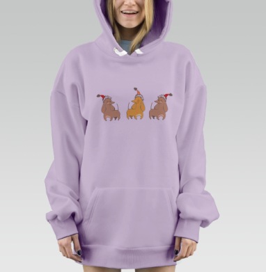 Жёлтая такса, Hoodie Mjhigh Dig Mel, Fiolet, утепленная