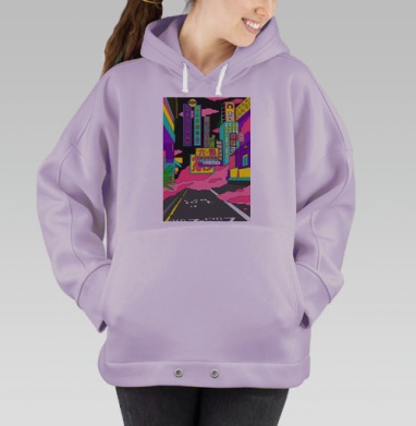 Жидкий неон, Hoodie Oversize Fiolet