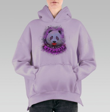 ГипноПанда, Hoodie Oversize Fiolet, утепленная