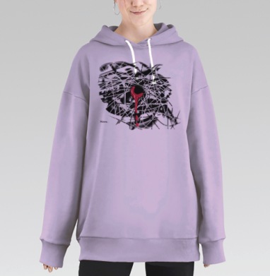 Жизнь, Hoodie Long Oversize Fiolet