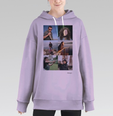 Жизнь в кадре: эмоции и контрасты момента, Hoodie Long Oversize Fiolet