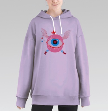 Глазное яблоко, Hoodie Long Oversize Fiolet