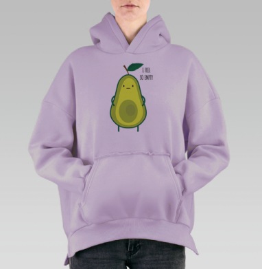 Грустный авокадо, Hoodie Oversize Fiolet, утепленная