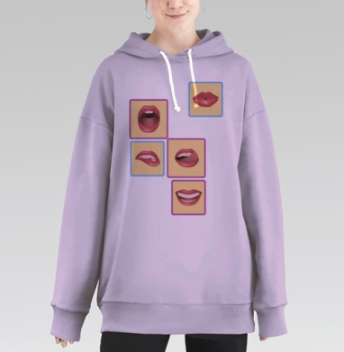 Губки, Hoodie Long Oversize Fiolet
