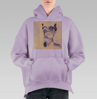 И небо давит, Hoodie Oversize Fiolet, утепленная