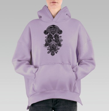 Иггдрасиль, Hoodie Oversize Fiolet, утепленная