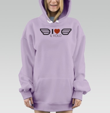 Иль Воло, Hoodie Mjhigh Dig Mel, Fiolet, утепленная