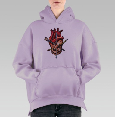 Искусство, Hoodie Oversize Fiolet, утепленная