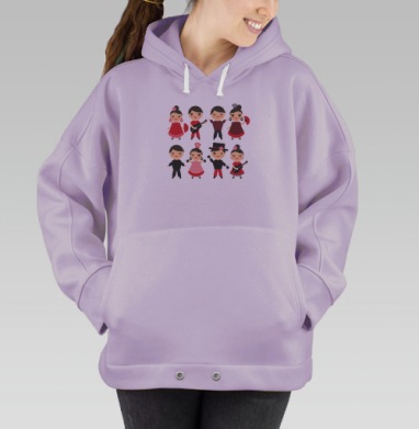 Испанские танцоры фламенко, Hoodie Oversize Fiolet