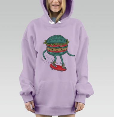 Кьюкумбургер, Hoodie Mjhigh Dig Mel, Fiolet, утепленная