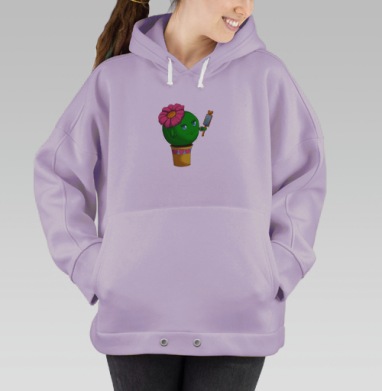 Кактус-модница, Hoodie Oversize Fiolet