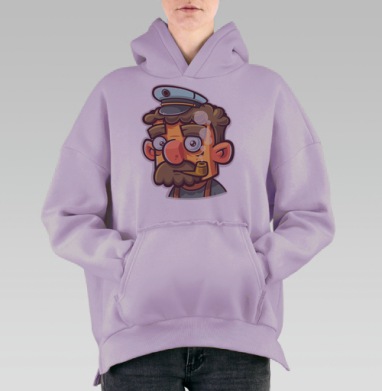 Капитан, Hoodie Oversize Fiolet, утепленная
