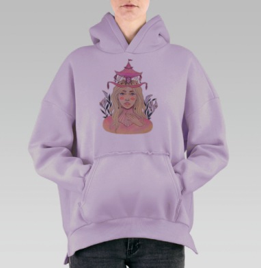 Карусель в голове, Hoodie Oversize Fiolet, утепленная
