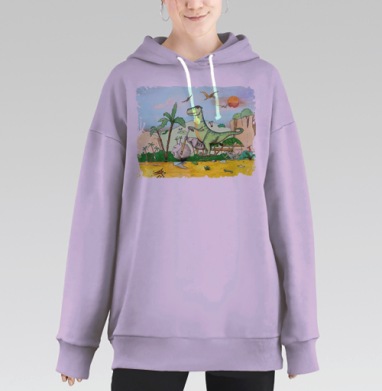 Кайфозавр Рекс, Hoodie Long Oversize Fiolet