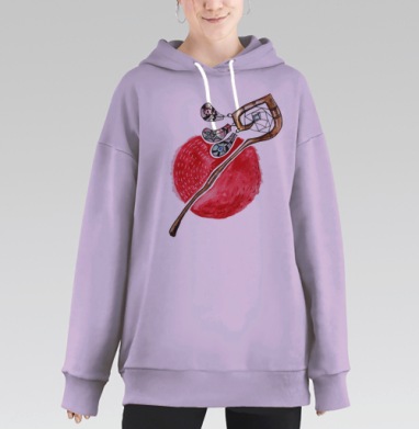 Киберпанк ловец снов с механическими подвесками, Hoodie Long Oversize Fiolet