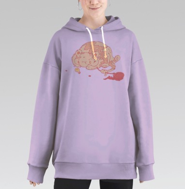 Конфетная игра, Hoodie Long Oversize Fiolet