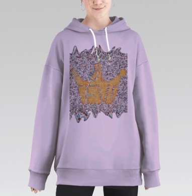 Коптево Улыбается, Hoodie Long Oversize Fiolet