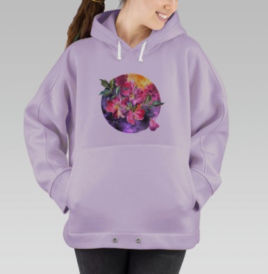 Космос и розы, Hoodie Oversize Fiolet