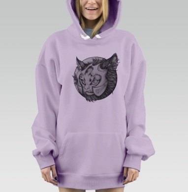Кот Артур, Hoodie Mjhigh Dig Mel, Fiolet, утепленная